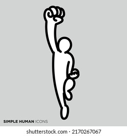 Simple human icon series "Support person"