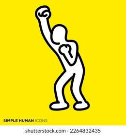 Simple human icon series "Support person"