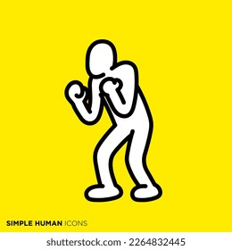 Simple human icon series "Support person"