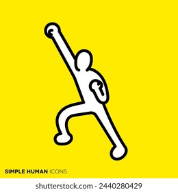 Simple human icon series, supporting person