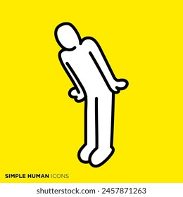 Simple human icon series, surprised people