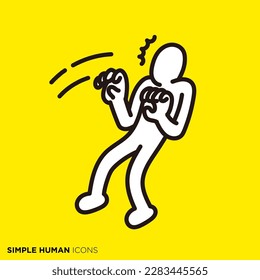 Simple human icon series, surprising person