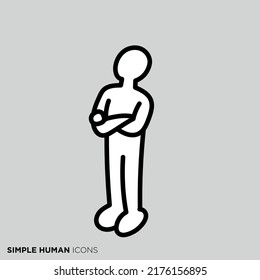 Simple human icon series "Thinking person"