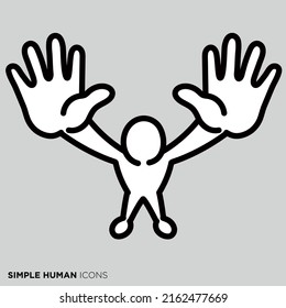 Simple human icon series "Those who accept"