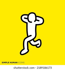 Simple human icon series "Those who train their legs"