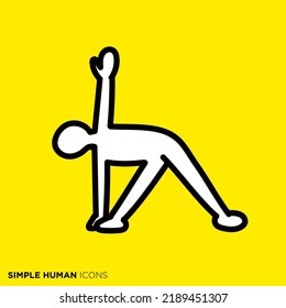 Simple human icon series "Yoga, pose to stretch your body"