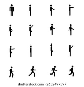 Simple human icon vector in flat and minimal design style. Represents a generic person or user profile, ideal for user interface (UI UX), websites, apps, contact forms, and social media platforms