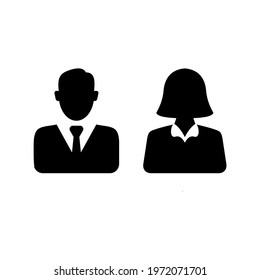 simple human male and female icons