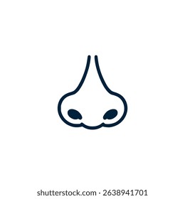 simple human nose business company logo vector illustration template design