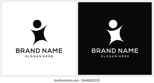 simple human people logo design inspiration