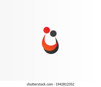 Simple human people vector logo design symbol icon