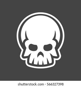 Simple human skull design icon