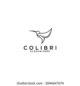 simple hummingbird logo on white background