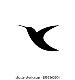 Simple Hummingbird Logo Vector. Bird Icon. Colibri Logos Template Design