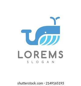 
Simple Humpback whale logo icon vector illustration