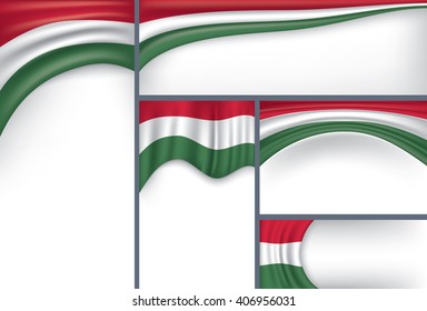 Simple Hungary Flag, Collection (Vector Art)