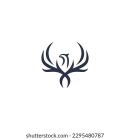 simple hunting vector logo design