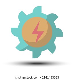 simple hydro electric symbol flat icon, water and renewable power on the white background
