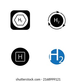 diseño de ilustración de logotipo de hidrógeno simple
