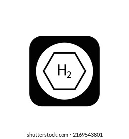 simple hydrogen logo illustration design