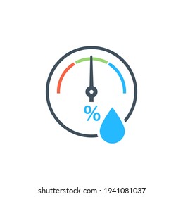 Simple hygrometer icon. Clipart image isolated on white background