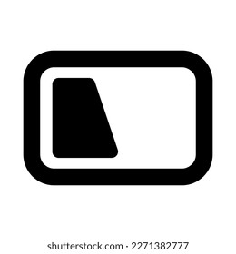 Simple IC card silhouette icon. IC card payment. Electronic payment. Vector.