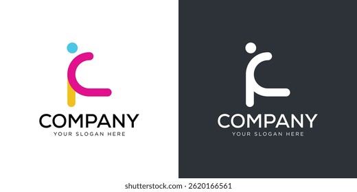 simple ic logo logo icon design template