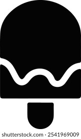 Simple Ice Cream glyph icon. The icon can be used for websites, print templates, presentation templates, illustrations, etc