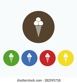Simple ice cream icon.