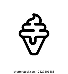 Simple Ice Cream icon. The icon can be used for websites, print templates, presentation templates, illustrations, etc