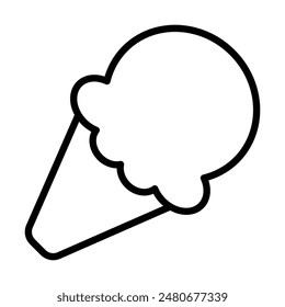 Simple Ice Cream icon. The icon can be used for websites, print templates, presentation templates, illustrations, etc