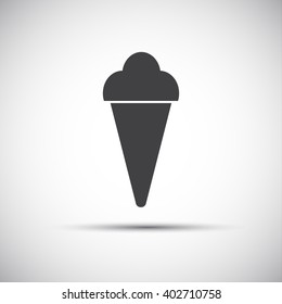 Simple ice cream icon, vector illustration