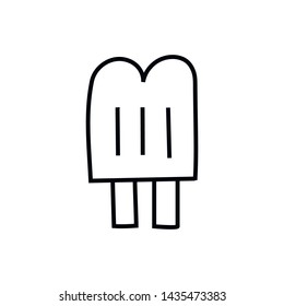 Simple ice cream line icon. Stroke pictogram. Vector illustration isolated on a white background. Premium quality symbols. Vector sign for mobile app and web sites.