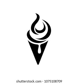 Simple Ice Cream Logo Stock Vector (Royalty Free) 1075108709 | Shutterstock