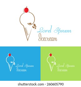 Simple Ice Cream Logo design.
vector 