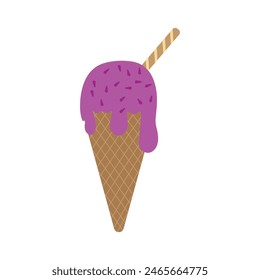 Simple ice cream premium logo vector illustration template design