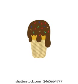 Simple ice cream premium logo vector illustration template design