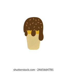 Simple ice cream premium logo vector illustration template design