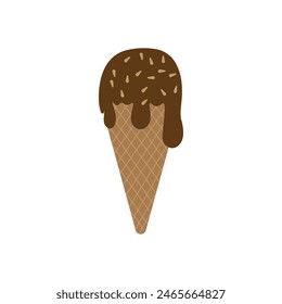 Simple ice cream premium logo vector illustration template design