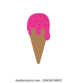 Diseño de Plantilla de Ilustración vectorial de logotipo premium de helado simple