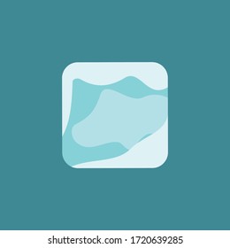 Simple ice cube vector illustration design