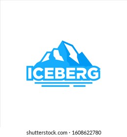 simple iceberg mountain logo nature vector, design template. landscape inspiration