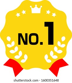 Simple icon of 1st medal