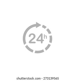 Simple Icon 24 hours.