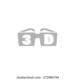 Simple icon 3D glasses.
