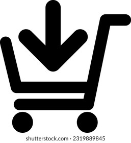 Simple icon of adding to cart