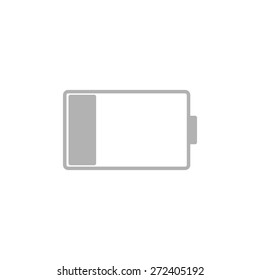 Simple icon almost discharged battery.