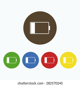 Simple icon almost discharged battery.