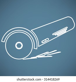 Simple icon angle grinder