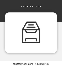 Simple icon of Archive Related Vector Line. EPS 10